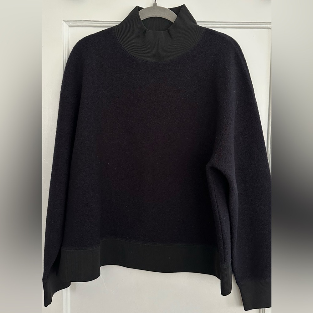COS Navy Mockneck Sweater